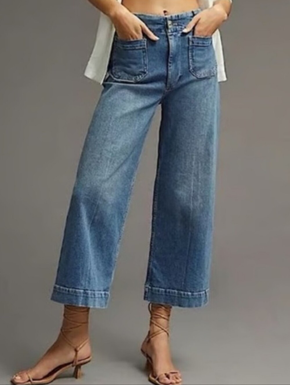Pilcro By Anthropologie The Skipper Wide Leg Jeans Size 27